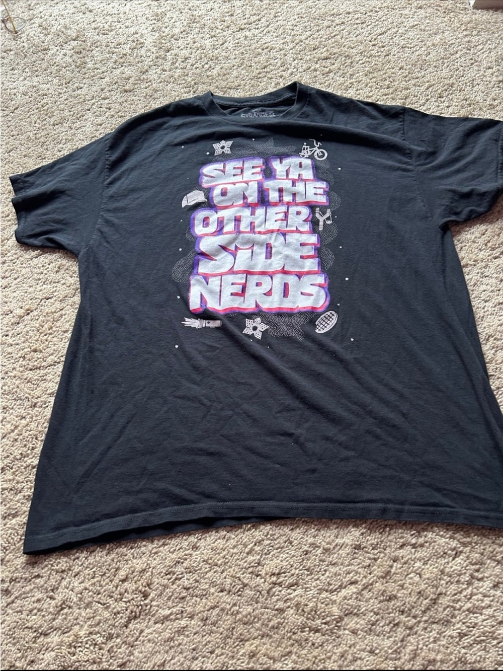 Black Graphic Tee - "See Ya On The Other Side Nerds"